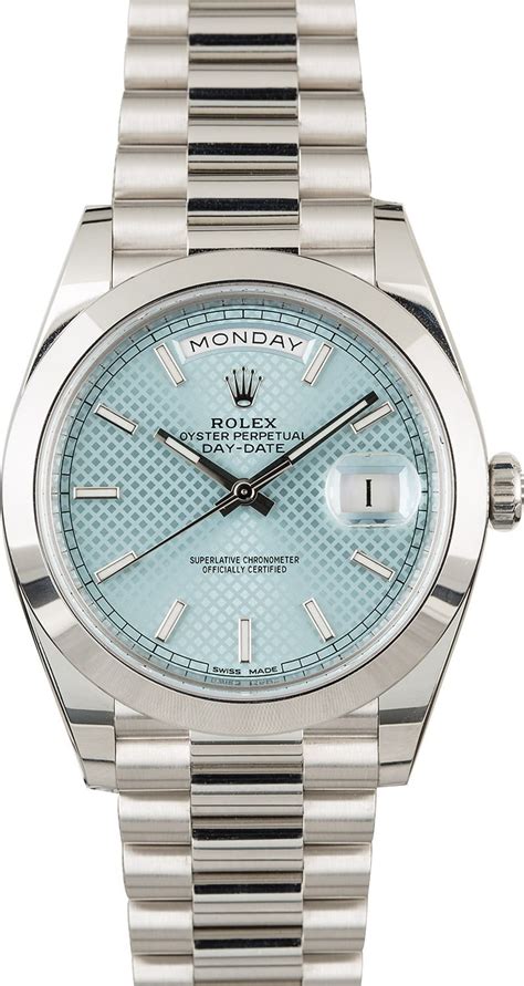 rolex platinum president blue dial